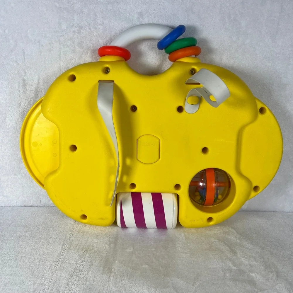 Little Tikes Vintage Baby Activity Center Crib Toy Yellow Mirror Rattle 1525-01